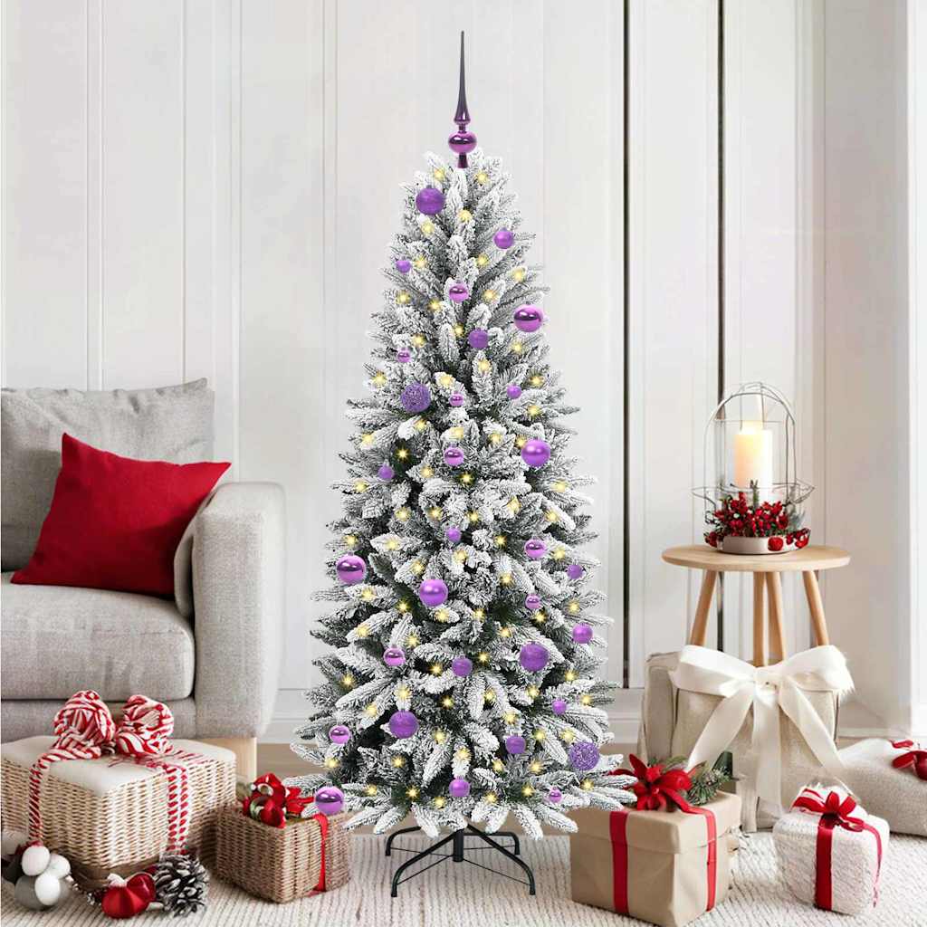 Sapin de Noël artificiel avec 150 LED Blanc 63 x 63 x 150 cm