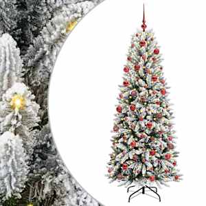 Umělý vánoční stromeček Bílá 180 cm PVC, plast, ocel a PE - obrázek 2