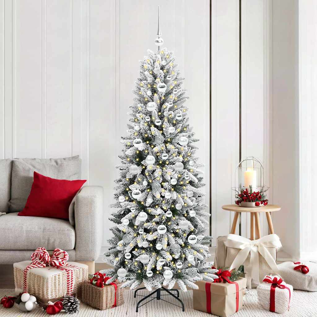 Sapin de Noël artificiel avec 300 LED Blanc 73 x 73 x 180 cm