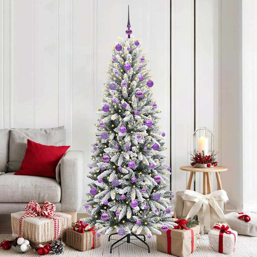 Sapin de Noël artificiel avec 300 LED Blanc 73 x 73 x 180 cm