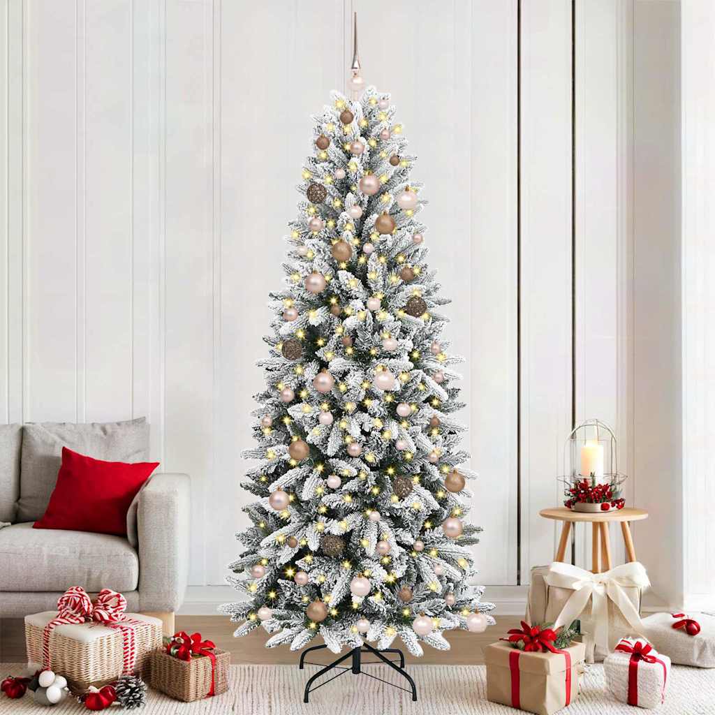 SapindeNoëlartificiel avec 300 LED Blanc 78 x 78 x 210 cm PVC