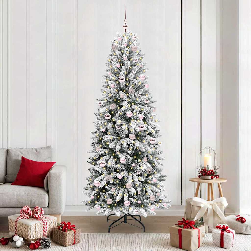 Sapin de Noël artificiel avec 300 LED Blanc 78 x 78 x 210 cm