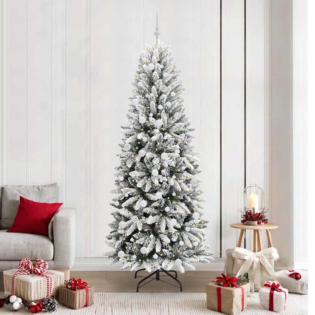 Sapin de Noël artificiel avec 300 LED Blanc 78 x 78 x 210 cm