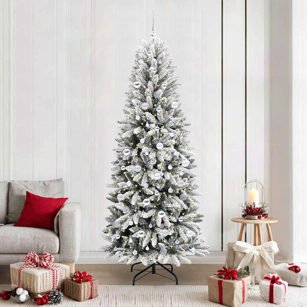 Sapin de Noël artificiel avec 300 LED Blanc 78 x 78 x 210 cm