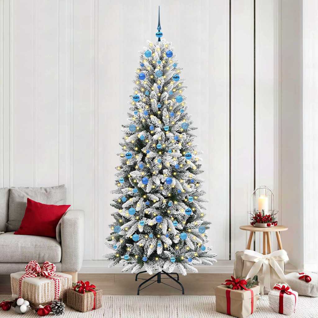 Sapin de Noël artificiel avec 300 LED Blanc 78 x 78 x 210 cm