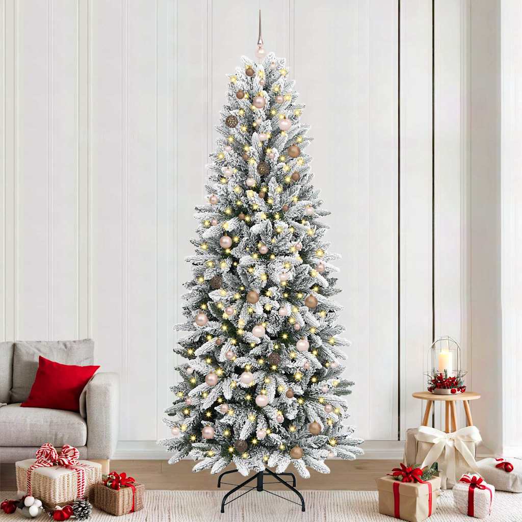 SapindeNoëlartificiel avec 300 LED Blanc 93 x 93 x 240 cm PVC