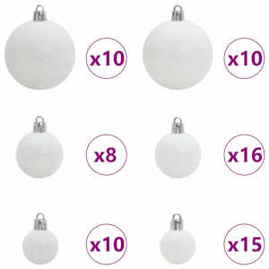 Umestno božično drevo med 300 LED z stojalom Bela 240 cm - slika 7