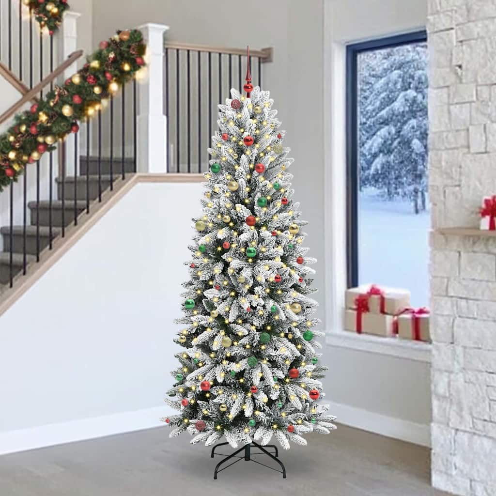 Sapin de Noël artificiel avec 300 LED Blanc 93 x 93 x 240 cm