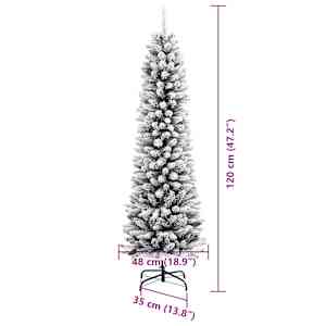Umělý vánoční stromeček s stojanem Bílá 120 cm PVC, kov a plast - obrázek 16