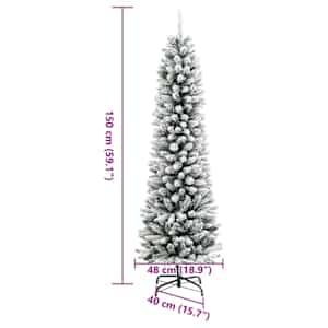 Umělý vánoční stromeček s stojanem Bílá 150 cm PVC, kov a plast - obrázek 19
