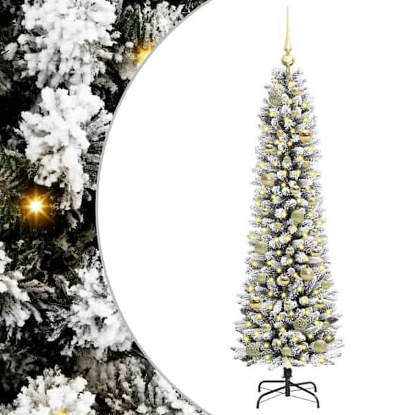 vidaXL Tehisj&otilde;ulupuu Valge 150 cm PVC, metall ja plastik