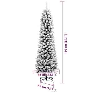 Umělý vánoční stromeček s stojanem Bílá 150 cm PVC, kov a plast - obrázek 16