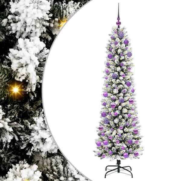 vidaXL Tehisj&otilde;ulupuu Valge 180 cm PVC, metall ja plastik