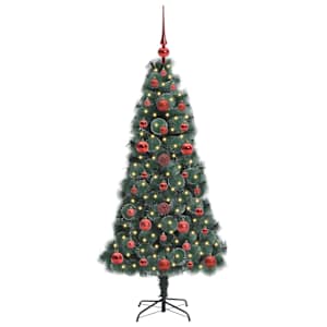 Umělý přednažený vánoční stromek se soupravou koulí 120 cm PET - obrázek 3