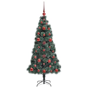 Umělý přednažený vánoční stromek se soupravou koulí 120 cm PET - obrázek 4