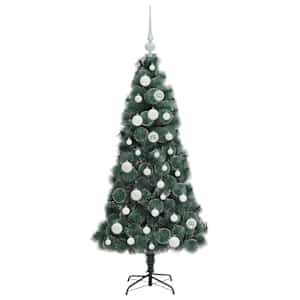Umělý osvětlený vánoční stromeček s sadou koulí Zelená 120 cm - obrázek 4