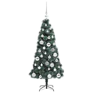 Umělý předem osvětlený vánoční stromeček se sadou koulí 120 cm - obrázek 4