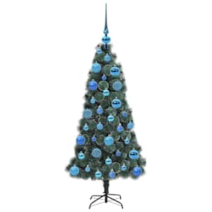 Umělý vánoční stromek s osvětlením a sadou kouliček 120 cm PET - obrázek 4