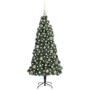 Umělý Vánoční Stromek s Osvětlením a Kuličkami Zelená 150 cm - obrázek 3