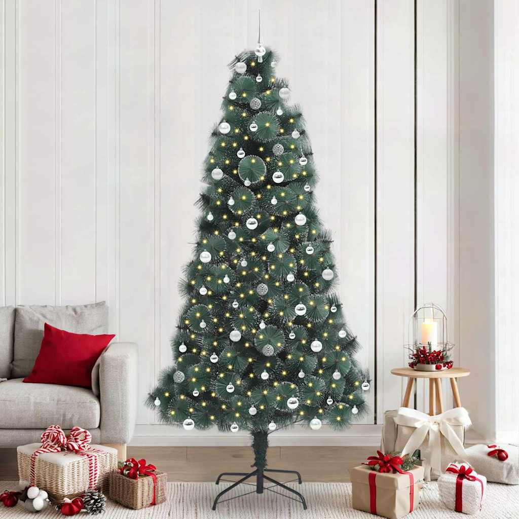 Arbre de Noël artificiel pré-éclairé avec ensemble de boules