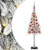 vidaXL J&otilde;ulupuu koos 150 LED-iga koos alusega Valge 120 cm PE ja teras