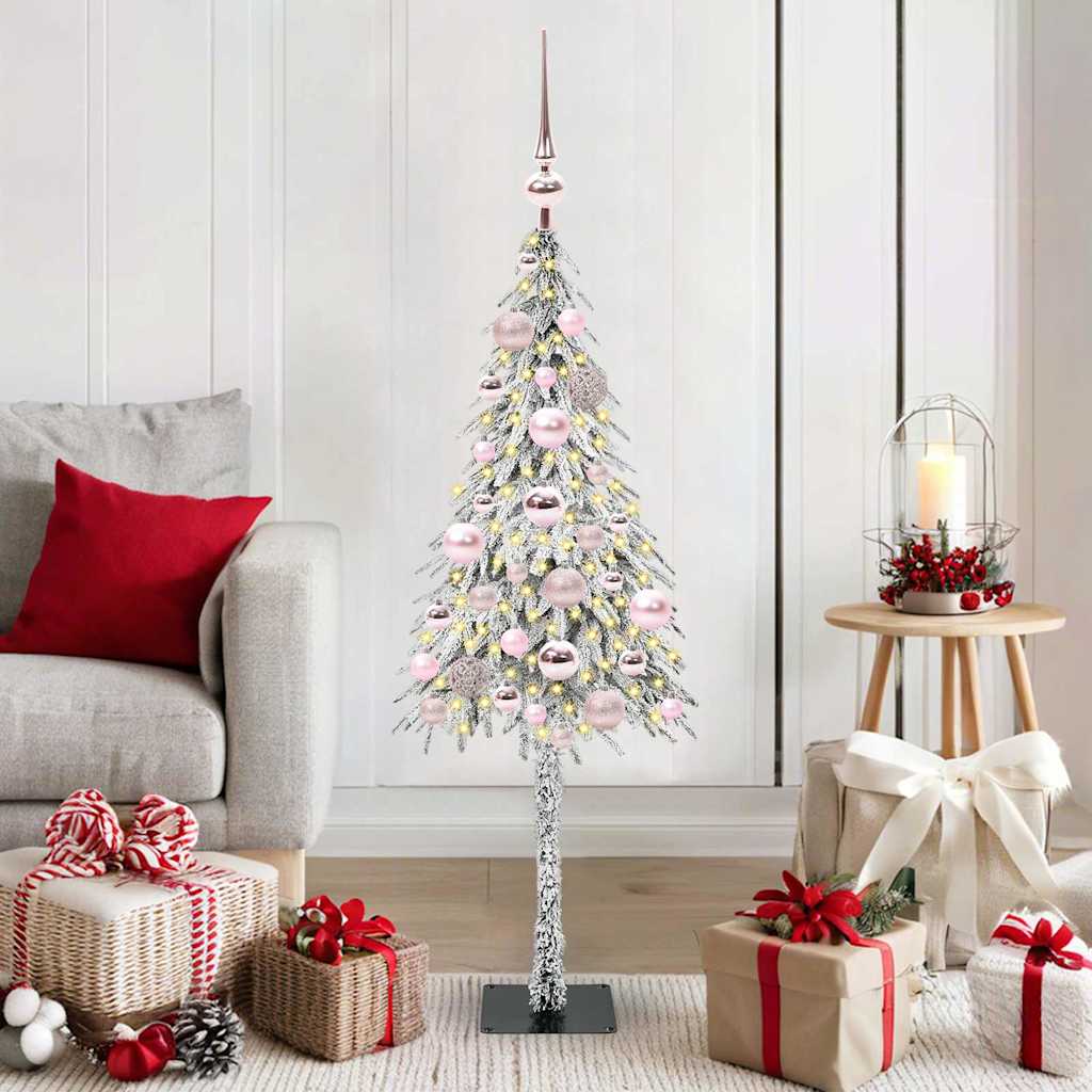 Sapin de Noël avec 150 LED Blanc 120 cm PE et Acier
