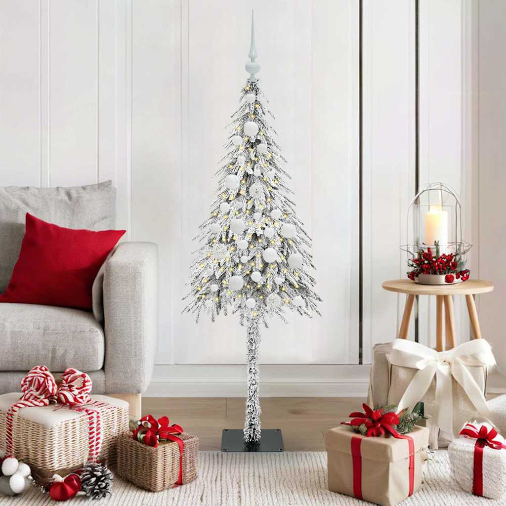 Sapin de Noël avec 150 LED Blanc 120 cm PE et Acier