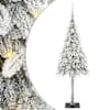 vidaXL J&otilde;ulupuu koos 150 LED-iga koos alusega Valge 120 cm PE ja teras