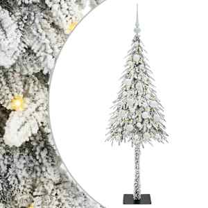 vidaXL J&otilde;ulupuu koos 150 LED-iga koos alusega Valge 120 cm PE ja teras