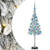 vidaXL J&otilde;ulupuu koos 150 LED-iga koos alusega Valge 120 cm PE ja teras