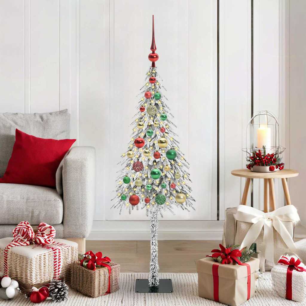Sapin de Noël avec 150 LED Blanc 120 cm PE et Acier