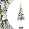 vidaXL J&otilde;ulupuu koos 150 LED-iga koos alusega Valge 120 cm PE ja teras