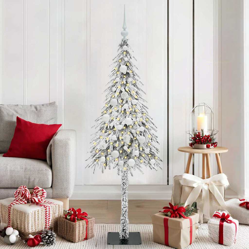 Sapin de Noël avec 150 LED Blanc 150 cm PE et Acier