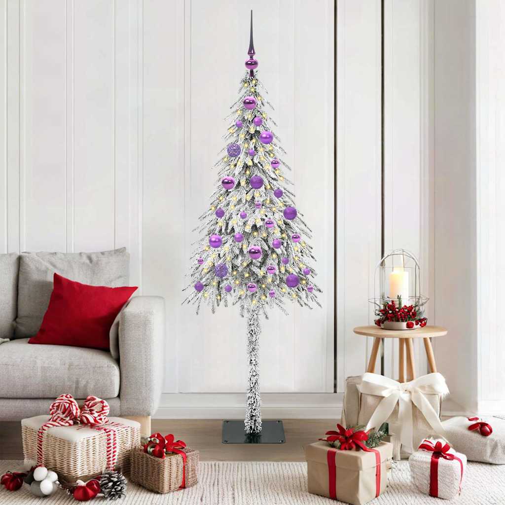 Sapin de Noël avec 150 LED Blanc 150 cm PE et Acier