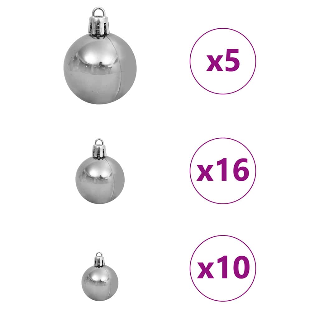 Juletræ med LED -strimmellys Hvid 180 cm PE 8 8721288991881 wbg fr en hd 7