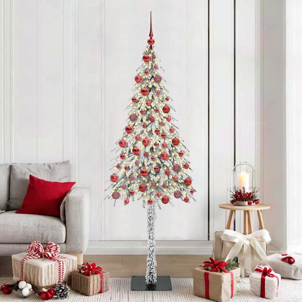Sapin de Noël avec 300 LED Blanc 180 cm PE et Acier