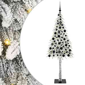 Vánoční stromeček s 300 LED diodami Bílá 180 cm PE a Ocel - obrázek 2