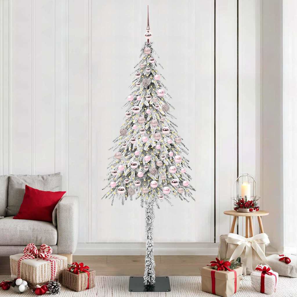 Sapin de Noël avec 300 LED Blanc 180 cm PE et Acier