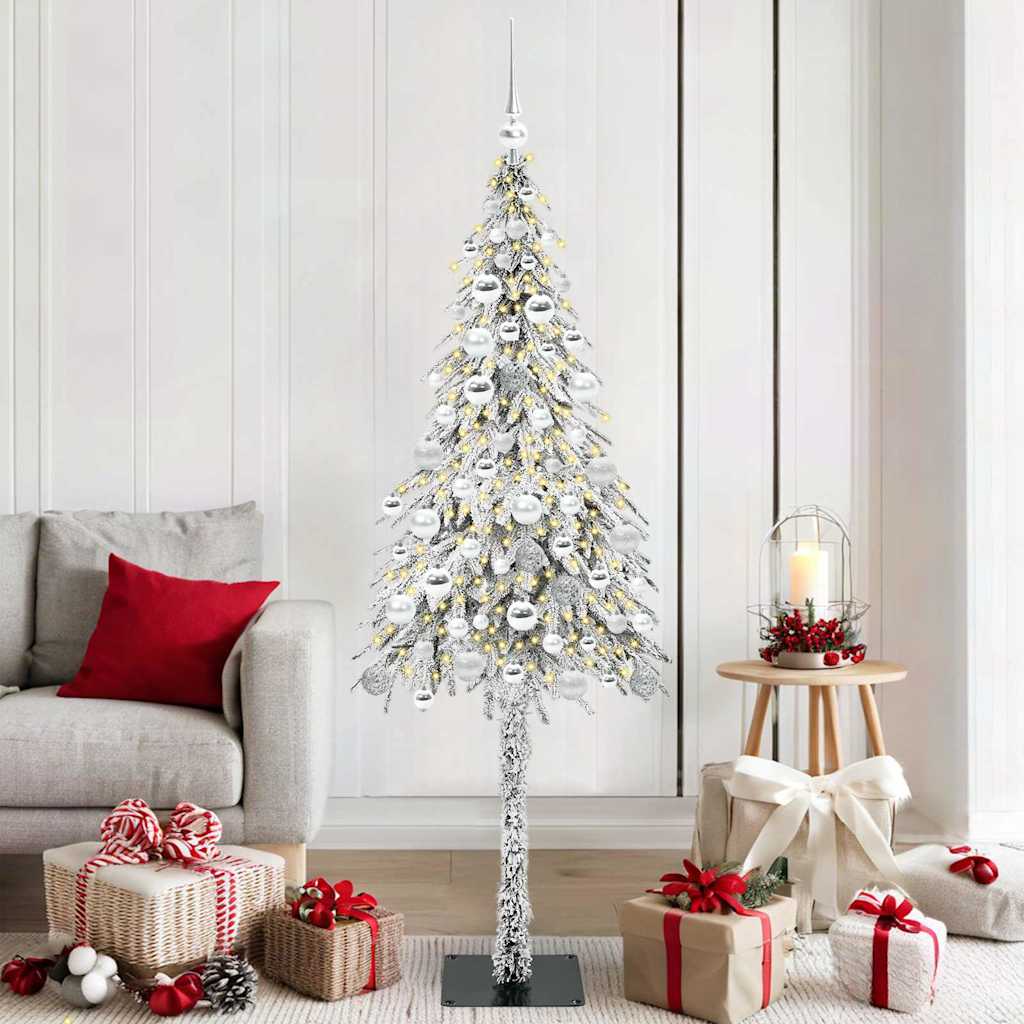 Sapin de Noël avec 300 LED Blanc 180 cm PE et Acier