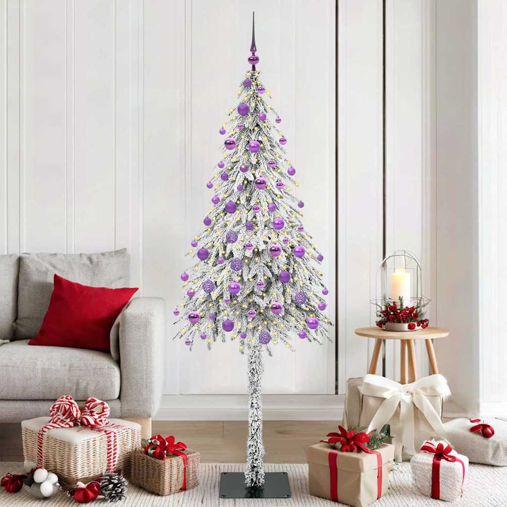 Sapin de Noël avec 300 LED Blanc 180 cm PE et Acier