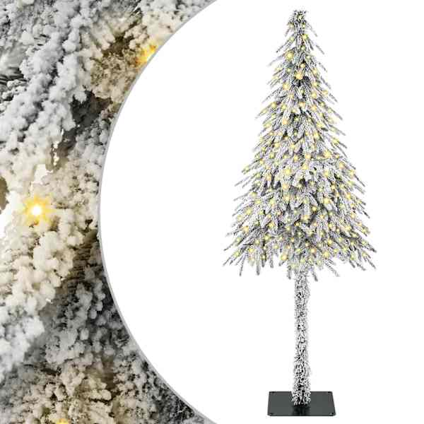 vidaXL J&otilde;ulupuu koos 300 LED-iga koos alusega Valge 210 cm PE ja teras