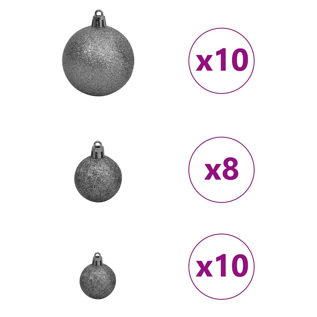 Juletræ med LED -strimmellys Hvid 210 cm PE 7 8721288992017 wbg fr en hd 6