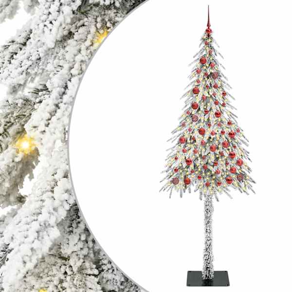 vidaXL J&otilde;ulupuu koos 300 LED-iga koos alusega Valge 210 cm PE ja teras