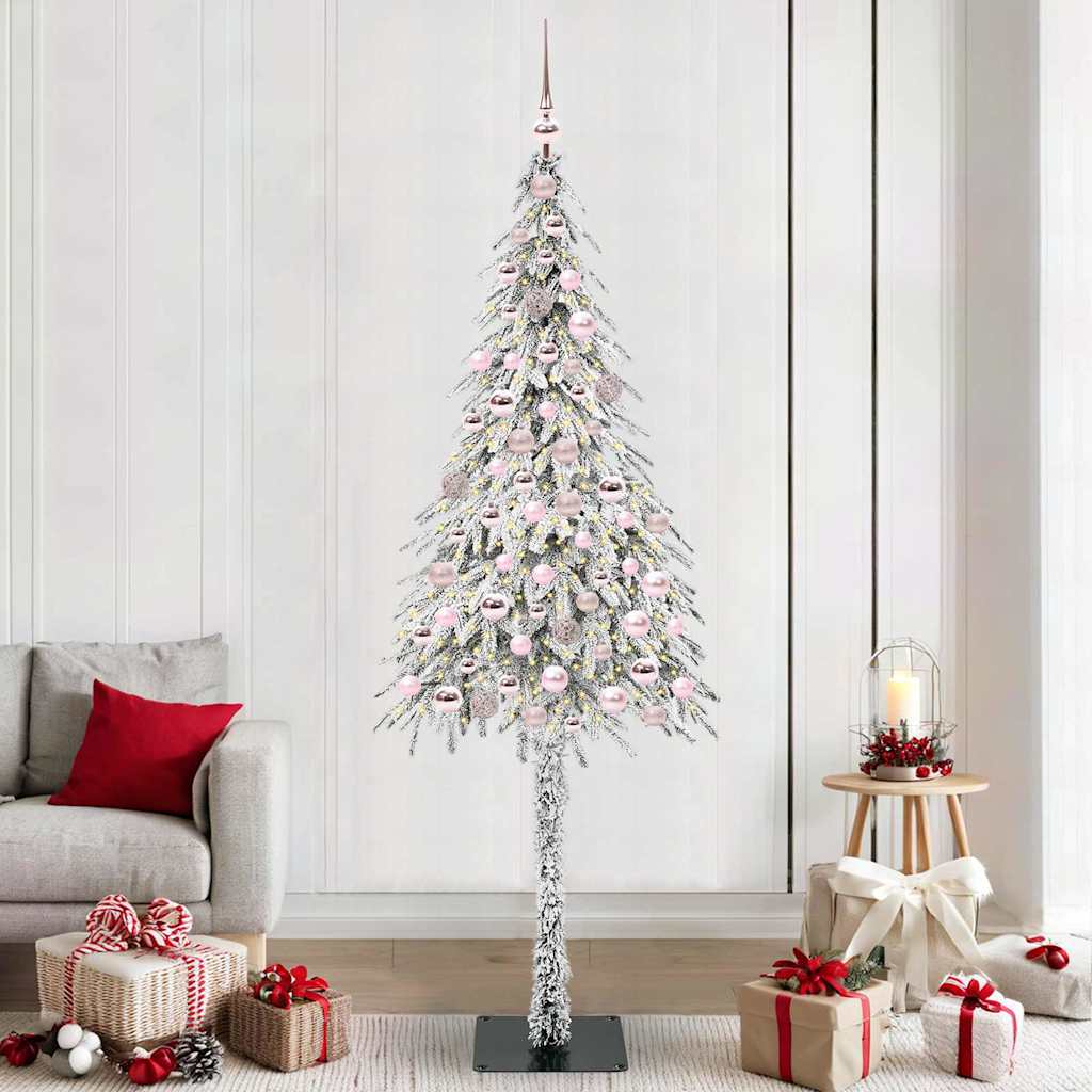 Sapin de Noël avec 300 LED Blanc 210 cm PE et Acier