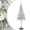 vidaXL J&otilde;ulupuu koos 300 LED-iga koos alusega Valge 210 cm PE ja teras