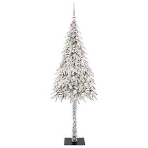 Vánoční stromeček s 300 LED diodami Bílá 210 cm PE a Ocel - obrázek 3