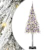 vidaXL J&otilde;ulupuu koos 300 LED-iga koos alusega Valge 210 cm PE ja teras