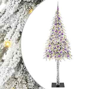 Vánoční stromeček s 300 LED diodami Bílá 210 cm PE a Ocel - obrázek 2