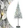 vidaXL J&otilde;ulupuu koos 300 LED-iga koos alusega Valge 210 cm PE ja teras