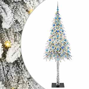 Vánoční stromeček s 300 LED diodami Bílá 210 cm PE a Ocel - obrázek 2